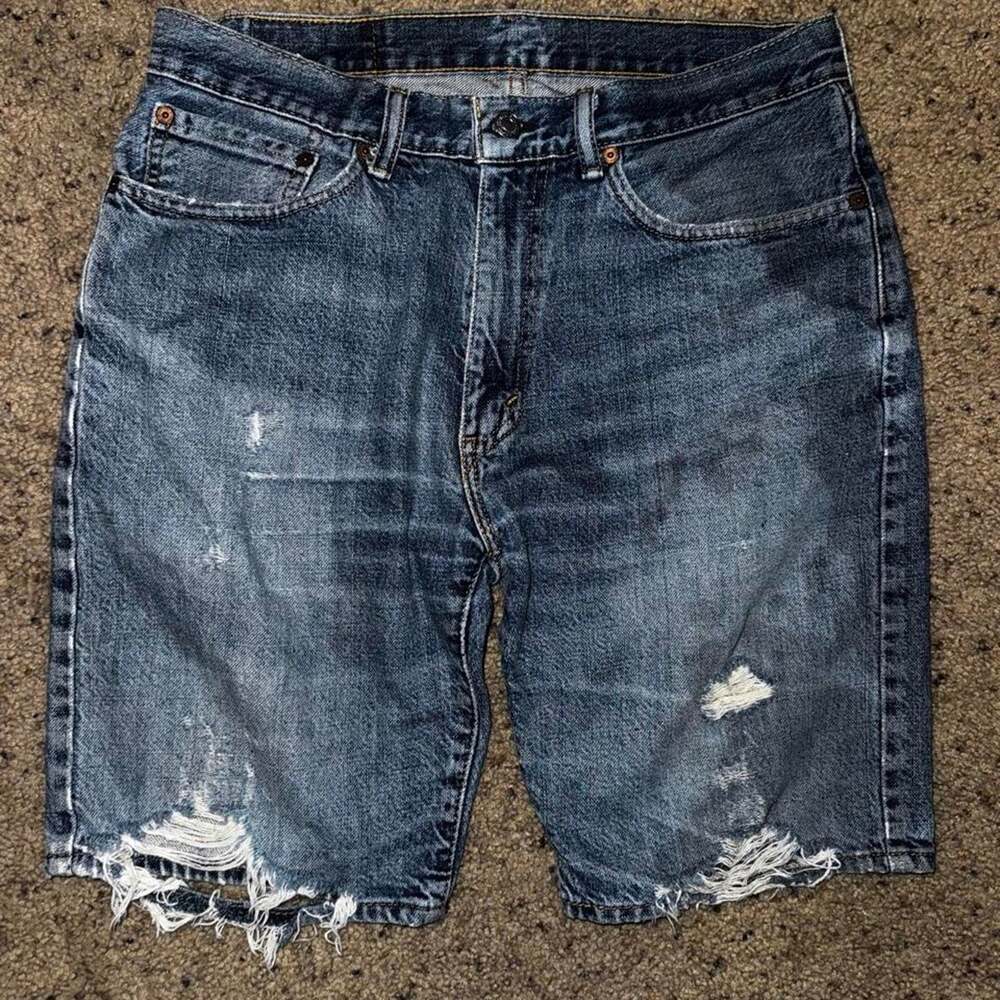 Levis 501 blue denim shorts
